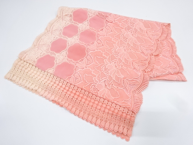 レース　花模様　ショール